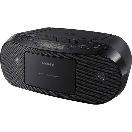 소니 Sony Portable Stereo Cd Player & Tape Cassette Recorder With Digital Tuner AM/FM Radio & Mega Bass Reflex Stereo Sound System Plus 6ft CubeCable Aux Cable to Connect Any Ipod, Ipho