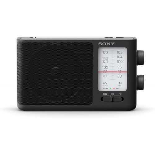 소니 Sony ICF-506 Analog Tuning Portable FM/AM Radio, Black, 2.14 lb