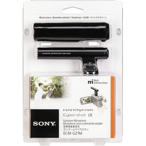 소니 Sony ECMGZ1M.SYH Gun Zoom Microphone for MI Shoe - Black