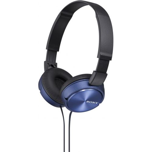 소니 Sony Foldable Headphones with Smartphone Mic and Control - Metallic Blue