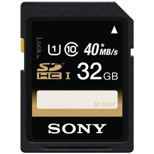소니 Sony 32GB SDHC Class 10 UHS-1 R40 Memory Card (SF32UY/TQMN) (OLD MODEL)