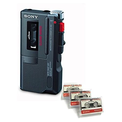 소니 Sony M-450 MicroCassette Recorder Refurbished with 3 New Microcassette Tapes