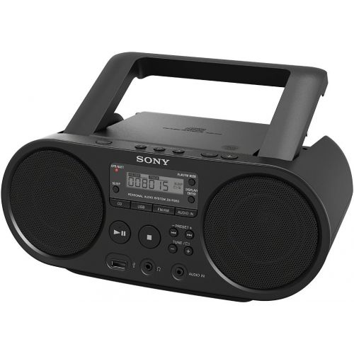 소니 Sony Zs-PS50 Black Portable Cd Boombox Player Digital Tuner Am/FM Radio USB Playback and Audio Input Mega Bass Reflex Stereo Sound System