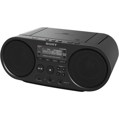 소니 Sony Zs-PS50 Black Portable Cd Boombox Player Digital Tuner Am/FM Radio USB Playback and Audio Input Mega Bass Reflex Stereo Sound System