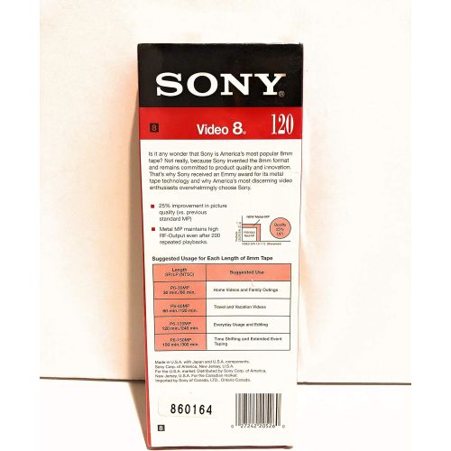 소니 Sony 8mm MP video cassette - 120 min. (4 pack)