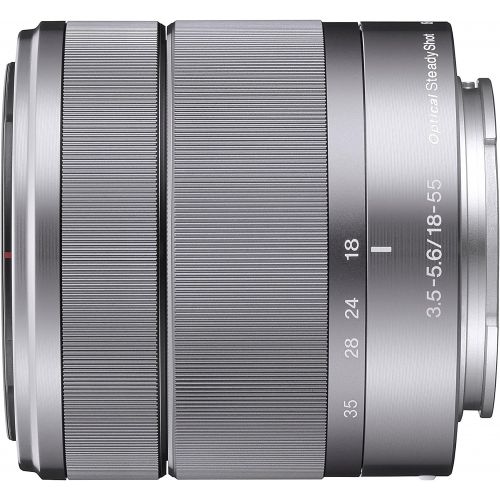 소니 Sony Alpha SEL1855 E-mount 18-55mm F3.5-5.6 OSS Lens (Silver)