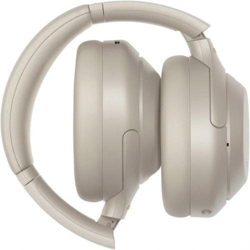 소니 Sony WH-1000XM4 Wireless Noise Canceling Over-Ear Headphones (Silver) with Knox Gear 4 Port USB 3.0 Hub and USB Bluetooth Dongle Adapter Work from Home Bundle (3 Items)