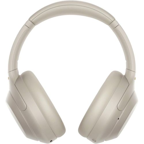 소니 Sony WH-1000XM4 Wireless Noise Canceling Over-Ear Headphones (Silver) with Knox Gear 4 Port USB 3.0 Hub and USB Bluetooth Dongle Adapter Work from Home Bundle (3 Items)