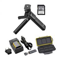 Sony ACCVC1 Vlogger Accessory Kit with KOAH NP-BX1 Battery/Charger kit and KOAH Pro Rugged Memory Storage Carrying Case Bundle (3 Items)