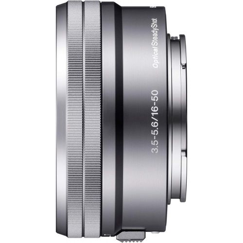 소니 Sony SELP1650 16-50mm Power Zoom Lens (Silver, Bulk Packaging)