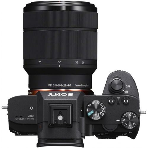 소니 Sony a7III Full Frame Mirrorless Interchangeable Lens Camera with 28-70mm Lens + 64GB Memory & Flash a7III Accessory Bundle