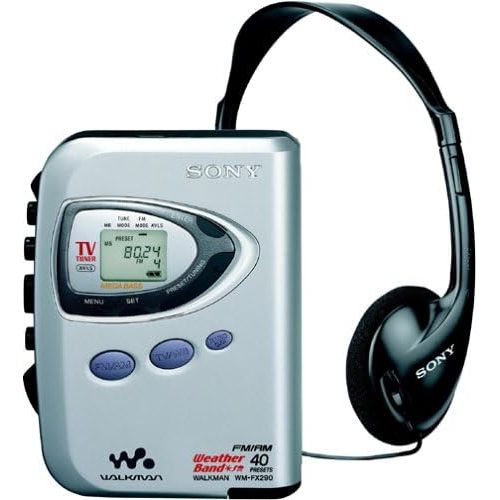 소니 Sony WM-FX290 Stereo Cassette Player with FM/AM/TV/Weather Tuning
