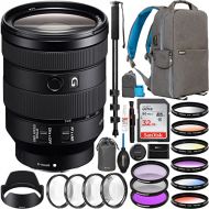 Sony FE 24-105mm F4 G OSS Full-Frame Zoom Lens for E-Mount Mirrorless Cameras SEL24105G Bundle with Deco Gear Backpack + Ultimate Filter Kit (UV/CPL/FLD, Close-Up, Graduated) + Mon