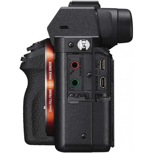 소니 Sony Alpha a7II Mirrorless Digital Camera, 24.3MP, Bundle with Camera Holster Case, 32GB Class 10 SDHC Card, Cleaning Kit, SD Card Reader, Card Wallet