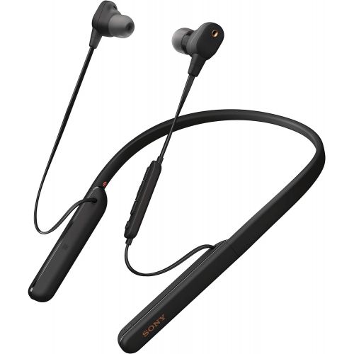 소니 Sony WI-1000XM2 in-Ear Noise Cancelling Neckband Black Headphones with an Additional 1 Year Coverage by Epic Protect (2021)