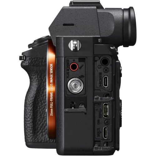 소니 Sony a7III 24.2MP Full Frame Mirrorless Interchangeable Lens Camera Body + 64GB Memory & Flash a7III Accessory Bundle