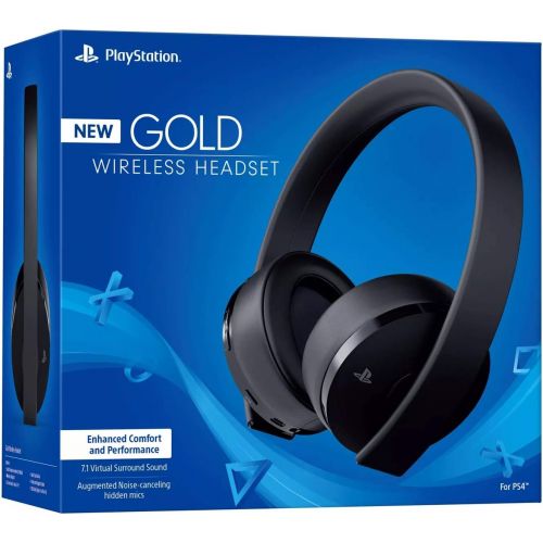 소니 Sony PlayStation Gold Wireless Headset 7.1 Surround Sound PS4 New Version 2018