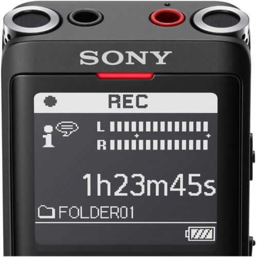 소니 Sony ICD-UX570 Series Digital Voice Recorder (Black) with Built-in USB with 32GB microSD and Knox Gear Hard Carrying case