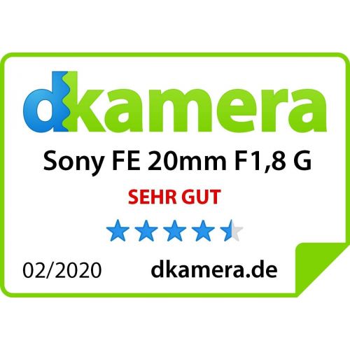 소니 Sony SEL20F18G - Full Frame Lens FE 20mm F1.8 G - A Large Aperture, Ultra-Wide Angle Prime Lens for Stills and Movies