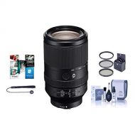 Sony FE 70-300mm f/4.5-5.6 G OSS E-Mount Lens - Bundle with 72mm Filter Kit, Cleaning Kit, Lens Wrap (19x19), Lenscap Leash, PC Software Package