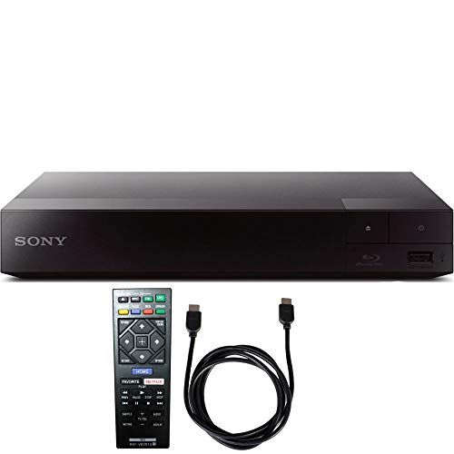 소니 Sony Streaming Blu-ray Disc Player with Wi-Fi (BDP-S3700) with 6ft High Speed HDMI Cable