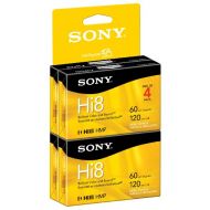 Sony Hi8 Camcorder 8mm Cassettes 120 Minute (4-Pack) (Discontinued by Manufacturer)