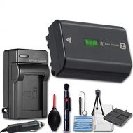 Sony NP-FZ100 Rechargeable Lithium-Ion Battery (2280mAh) + Travel Charger & Deluxe Cleaning Accessories