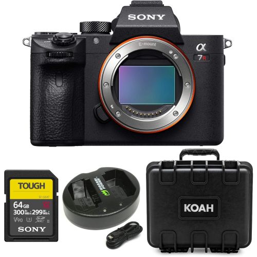 소니 Sony Alpha a7R III A Full-Frame Mirrorless Camera Body with 64GB SD Card and Accessory Bundle (4 Items)