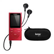 Sony NW-E394 Walkman 8GB Digital Audio Player (Red) with Knox Gear Hardshell Case
