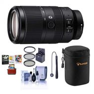 Sony E 70-350mm f/4.5-6.3 G OSS Lens - Bundle with Lens Case, 67mm Filter KIt, Capleash II, Cleaning kit, Mac Software Package