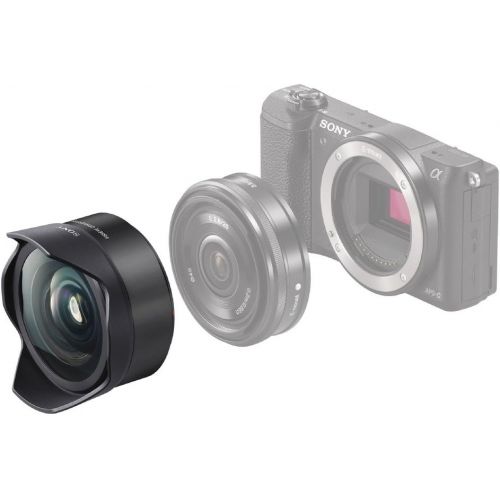 소니 Sony VCLECF2 10-13mm f/2.8-22 Fisheye Lens Fixed Prime Fisheye Converter for Sony Mirrorless Cameras , Black