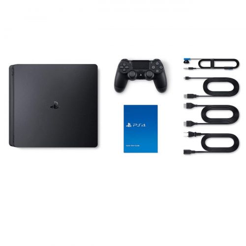 소니 Sony Playstation 4 Slim Upgraded 2TB SSHD Video Game Console with DualShock 4 Wireless Jet Black Controller for PS4