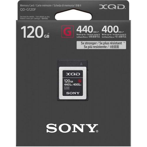 소니 Sony Professional XQD G Series 120GB Memory Card (QD-G120F/J) Bundle LCSU21 Protective Soft Carrying Case - Black + Deco Gear Accessories Microfiber Electronics Cloth, Screen Prote