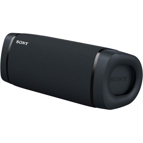 소니 Sony SRSXB33 Extra BASS Bluetooth Wireless Speaker (Black) Stereo Pair (2 Speakers, Left/Right Channel) with Kratos 18W PD Two-Port Power Adapter and Kratos Nylon Braided Aux Bundl