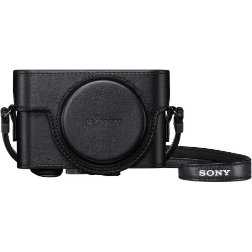 소니 Sony Premium Jacket Case (LCJRXK/B) for RX100 Series Digital Still Cameras, Black, Small