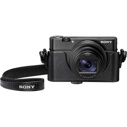 소니 Sony Premium Jacket Case (LCJRXK/B) for RX100 Series Digital Still Cameras, Black, Small