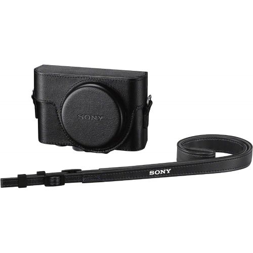 소니 Sony Premium Jacket Case (LCJRXK/B) for RX100 Series Digital Still Cameras, Black, Small