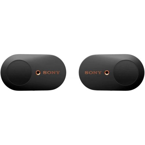 소니 Sony WF-1000XM3 True Wireless Noise-Canceling Earbud Headphones (Black) with Knox Gear Silicone Cover and Protective Travel case Bundle (3 Items)