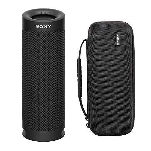 소니 Sony SRSXB23 Extra BASS Bluetooth Wireless Portable Waterproof Speaker (Black) w/Knox Gear Hardshell Travel & Protective Case Bundle (2 Items) - Compact, lightweight design, up to