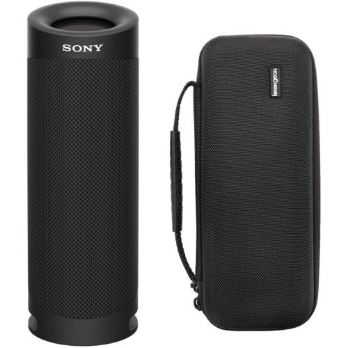 소니 Sony SRSXB23 Extra BASS Bluetooth Wireless Portable Waterproof Speaker (Black) w/Knox Gear Hardshell Travel & Protective Case Bundle (2 Items) - Compact, lightweight design, up to