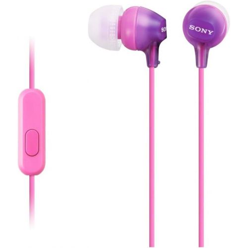 소니 Sony WF-SP800N/B Truly Wireless Sports in-Ear Noise Canceling Headphones (Black) with Sony MDR-EX15AP Fashion Color EX Series Earbuds Bundle (2 Items)