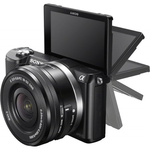 소니 Sony Alpha a5000 Mirrorless Digital Camera with 16-50mm OSS Lens (Black)