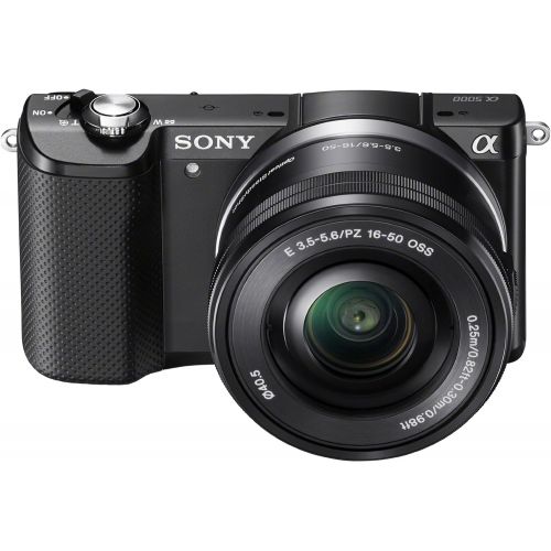 소니 Sony Alpha a5000 Mirrorless Digital Camera with 16-50mm OSS Lens (Black)