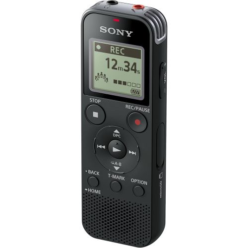 소니 Sony ICD-PX470 Stereo Digital Voice Recorder with Built-in USB Voice Recorder, Black