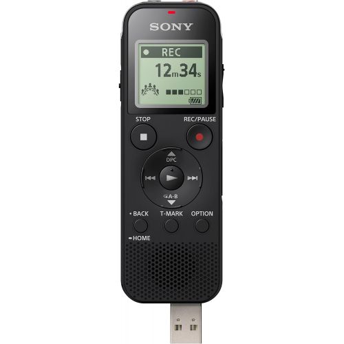 소니 Sony ICD-PX470 Stereo Digital Voice Recorder with Built-in USB Voice Recorder, Black