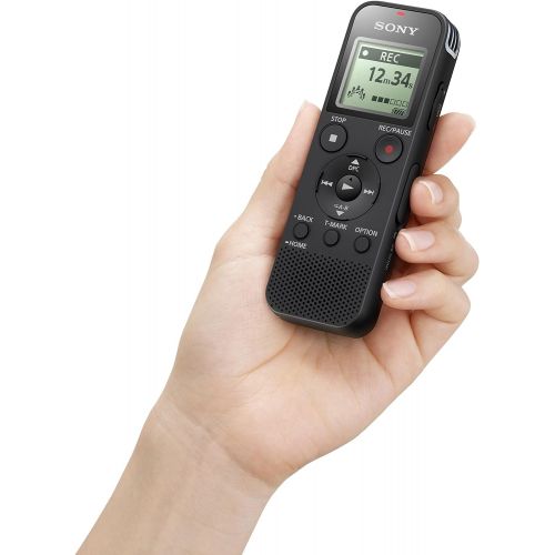 소니 Sony ICD-PX470 Stereo Digital Voice Recorder with Built-in USB Voice Recorder, Black