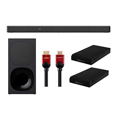 소니 Sony HT-G700 3.1-Channel Dolby Atmos and DTS:X Soundbar and Wireless Subwoofer Bundle with Additional HDMI Cable and Subwoofer Isolation Pads (3 Items)