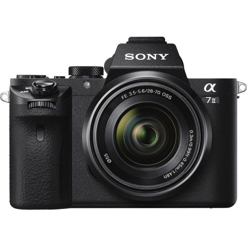 소니 Sony Alpha a7II Mirrorless Interchangeable Lens Camera with 28-70mm F3.5-5.6 OSS Lens Bundle with 64GB Memory Card, Dual Battery, Bag, Table-top Tripod, Paintshop Pro 2018 and Acce