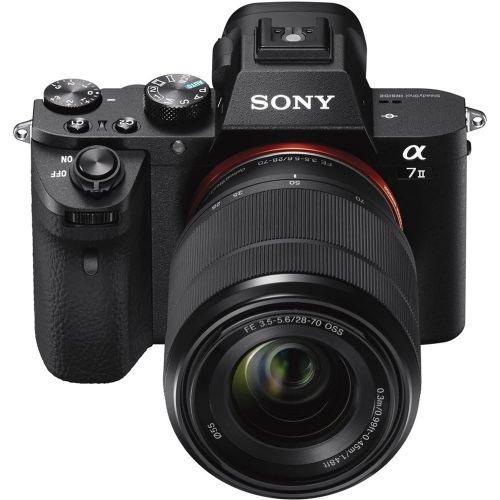 소니 Sony Alpha a7II Mirrorless Interchangeable Lens Camera with 28-70mm F3.5-5.6 OSS Lens Bundle with 64GB Memory Card, Dual Battery, Bag, Table-top Tripod, Paintshop Pro 2018 and Acce