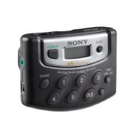 Sony Walkman Digital Tuning Portable Palm Size AM/FM Stereo Radio includes Sony MDR Stereo Headphones (Black)
